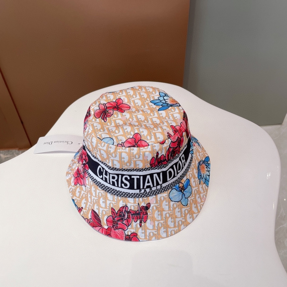 Dior Floral Oblique Print Bucket Hat